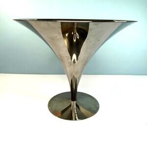 1960s Arthur Salm Silhouette Tazza/Compote Walter Bieger Designer Nickle-Plated
